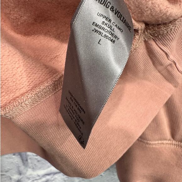 ZADIG AND VOLTAIRE Camo Skull Crewneck Sweatshirt Large* - Picture 4 of 5